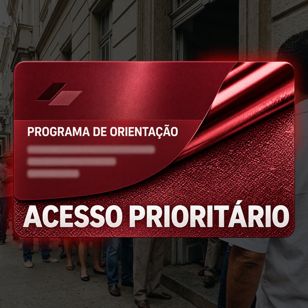 Cartão de acesso ao programa Rumo Vivo (vermelho carmesim) referente a Programa de desenvolvimento para liderança emergente